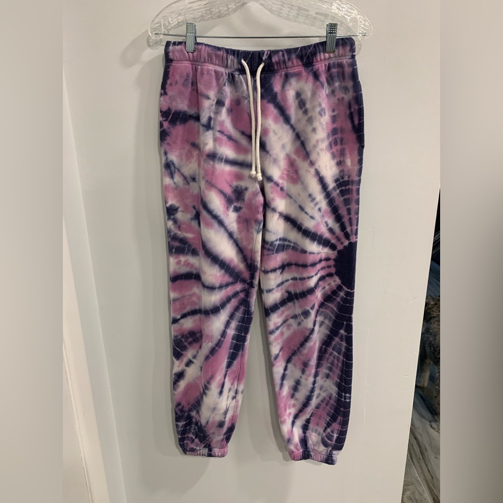 Aeropostale Pink and Blue Tie-Dye Joggers